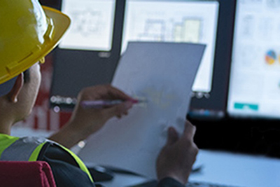 Expert checking data on site